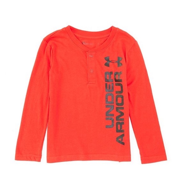 Little Boys Under Armour Long Sleeve Henley Shirt - Picture 1 of 1